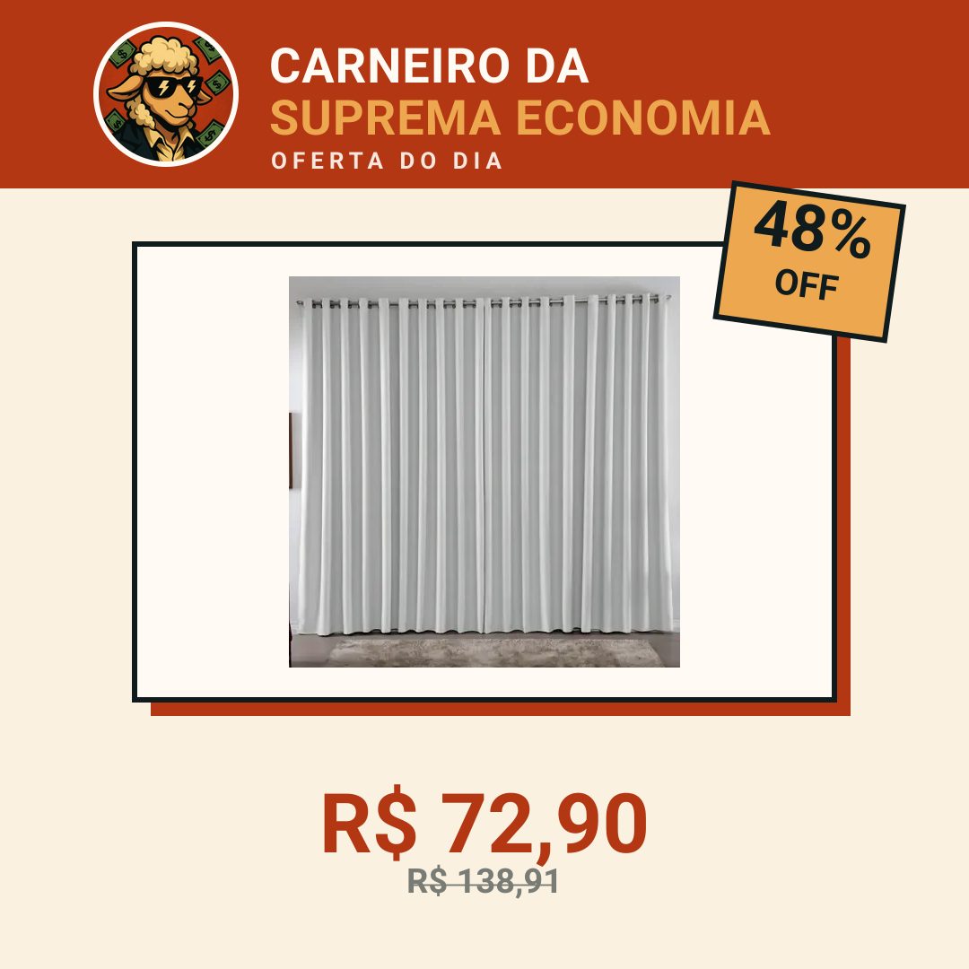 Cortina 3,00x2,80 Metros Blackout Blecaute Gelo Corta Luz Em Tecido Grosso Para Quarto E Sala Casa Laura Enxovais