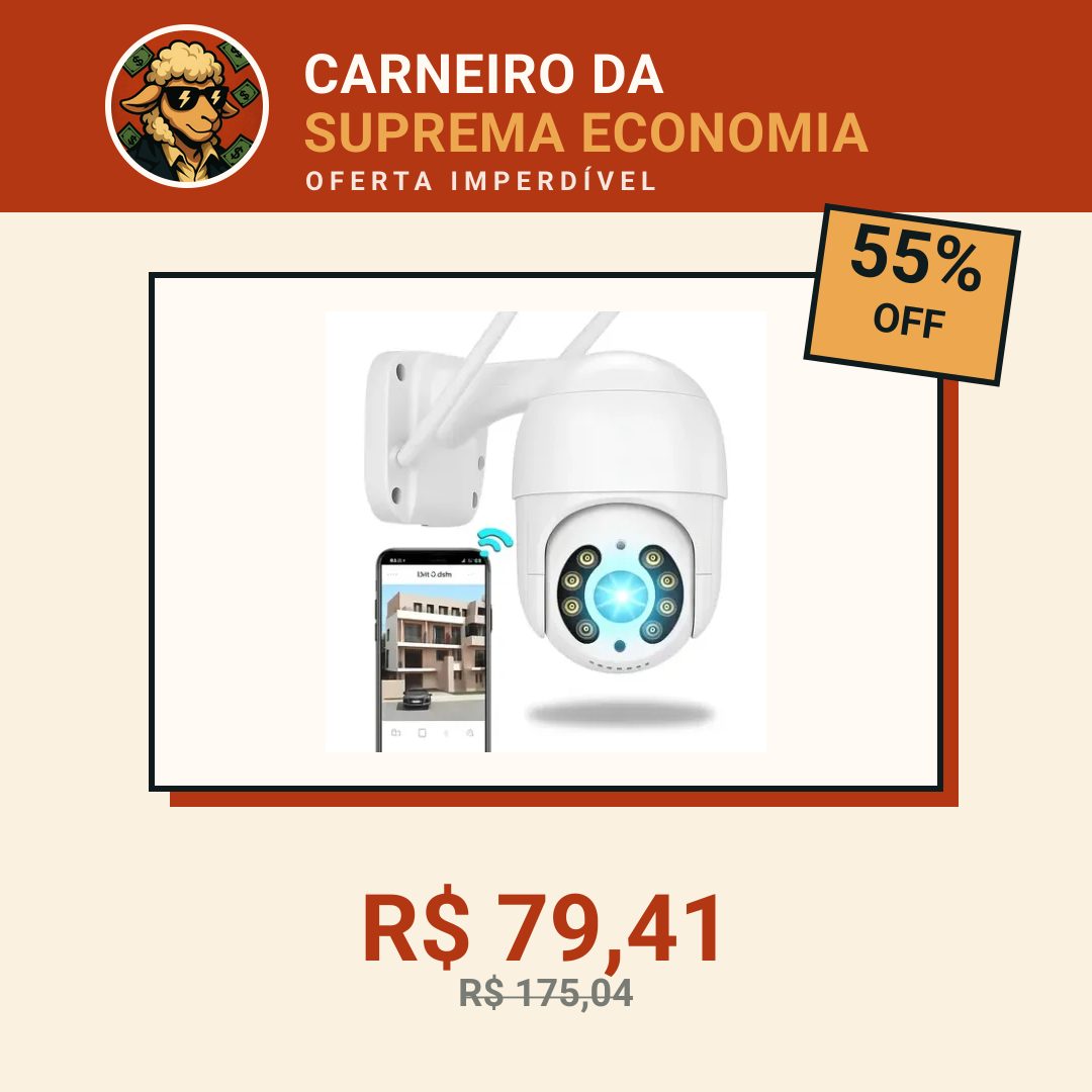 Câmera Ip A8 App Icsee Infravermelho Prova D'água Externa Wifi Hd Cor Branco