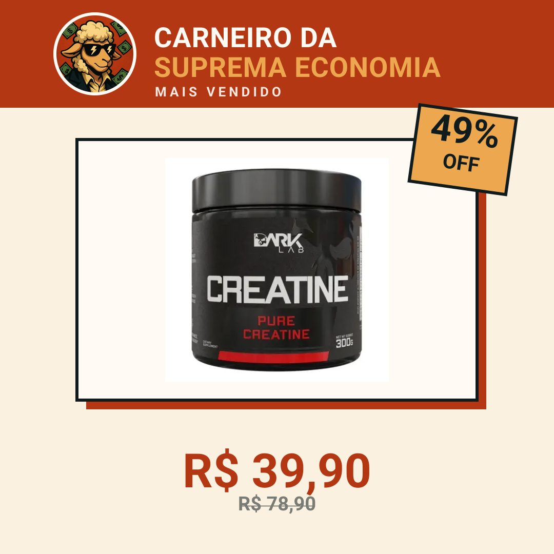 Creatina Monohidratada em Pote 300g 100% Pura Dark Lab